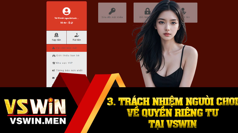 3. Trách nhiệm người chơi về quyền riêng tư tại VSWIN